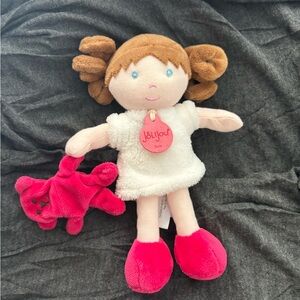 Jolijou Pink-Slipper Doll with Matching Pink Lovey